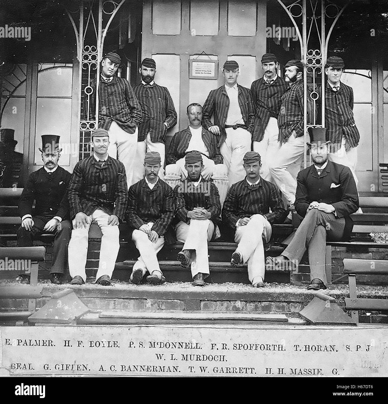 Tournée australienne de cricket de l'équipe de l'Angleterre 1882. L'État de Nouvelle-Galles du Sud Photo Library Banque D'Images