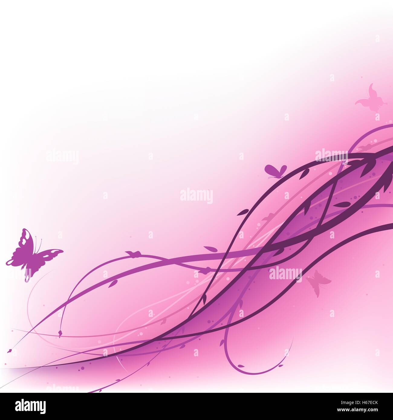 Purple Floral Illustration de Vecteur