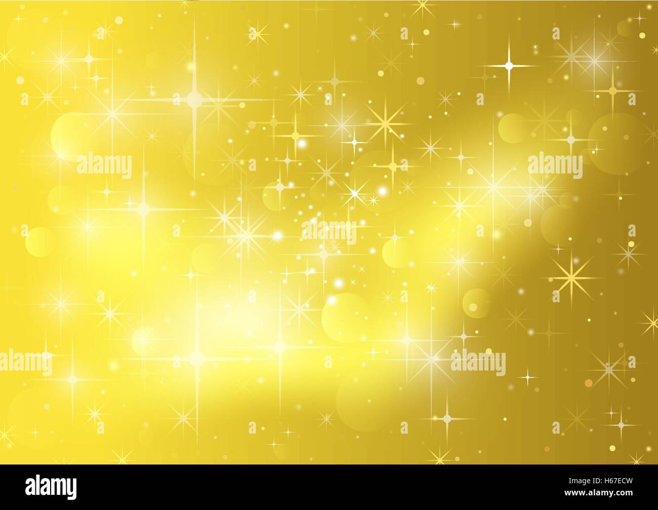 Fond d'or avec étoile et Cierges Illustration de Vecteur
