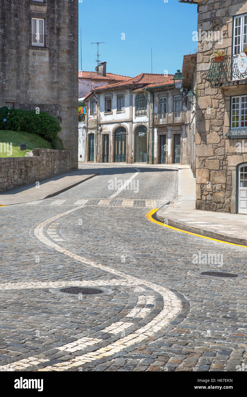 Scène de rue à Ponte de Lima dans le nord du Portugal Banque D'Images