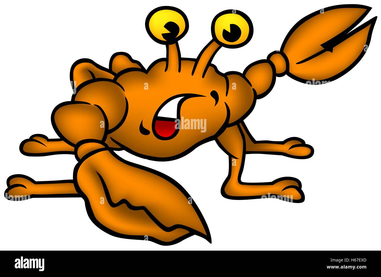 Crabe Petite Orange Illustration de Vecteur