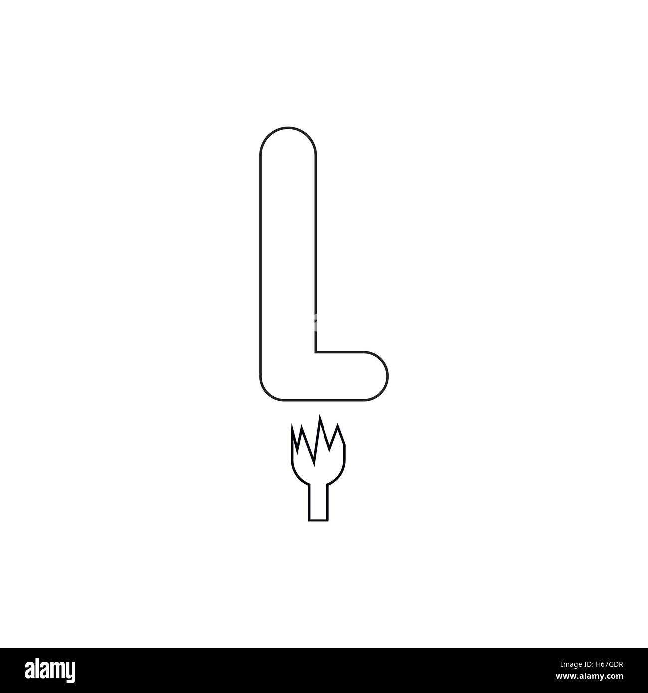 Blessé au pied avec du verre brisé, l'icône de style contour Illustration de Vecteur