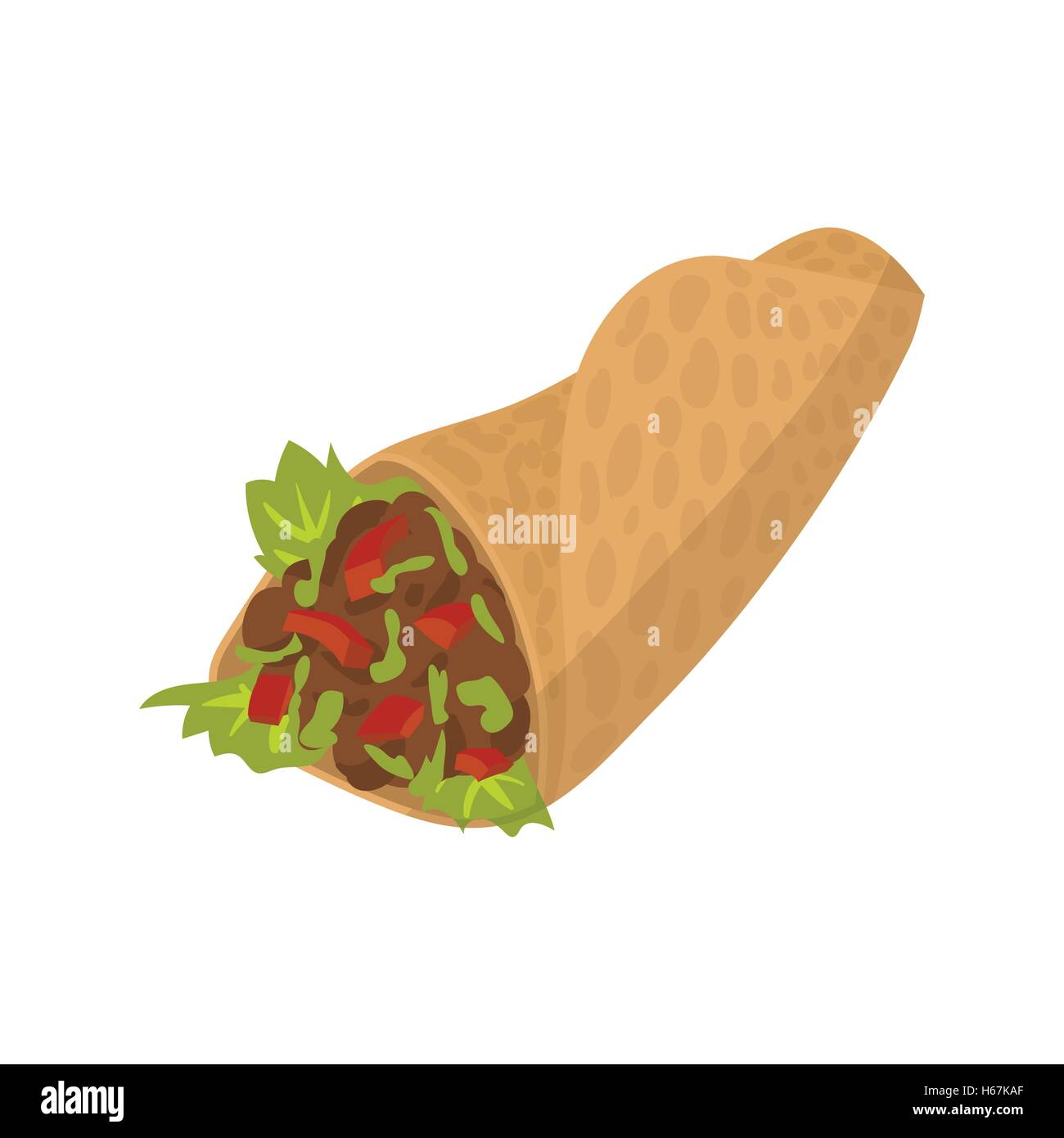 Shawarma cartoon sign Illustration de Vecteur