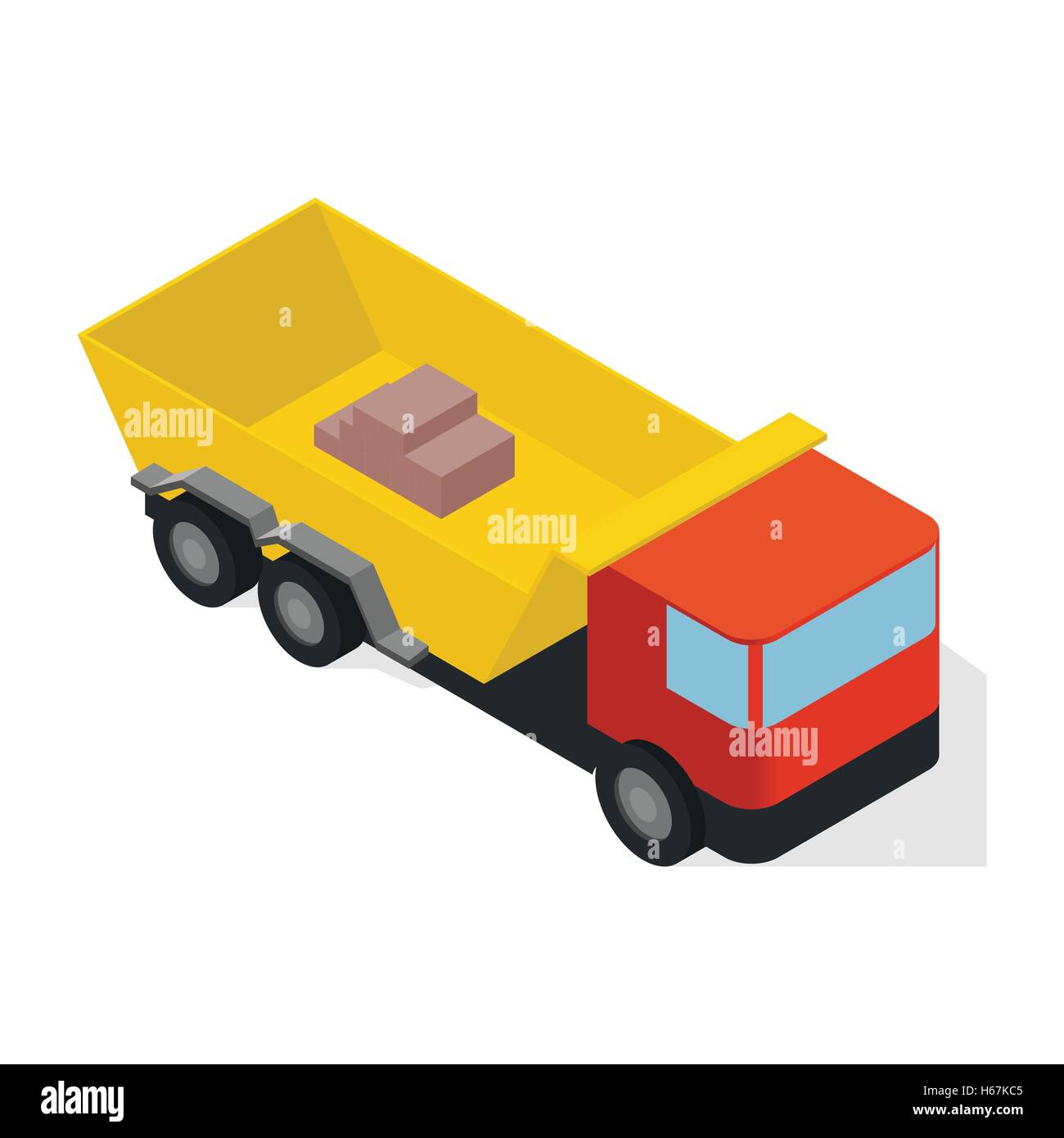 Icône camion isométrique Illustration de Vecteur