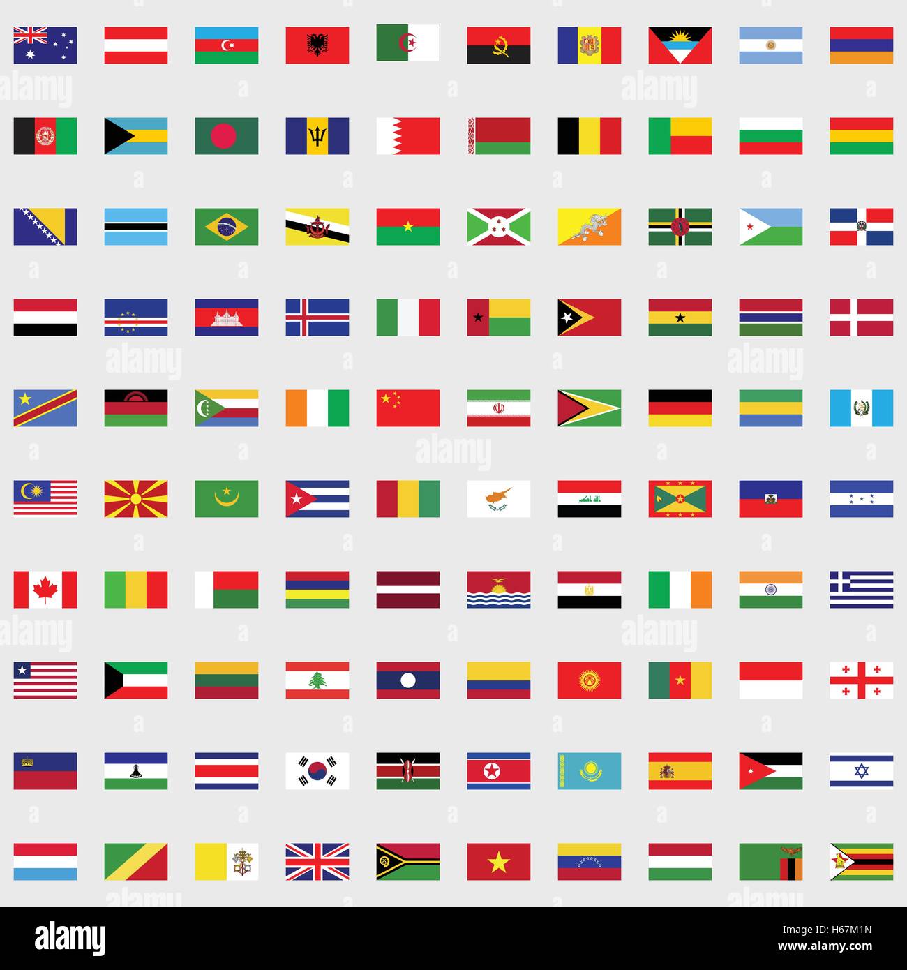 Drapeaux du monde Illustration de Vecteur