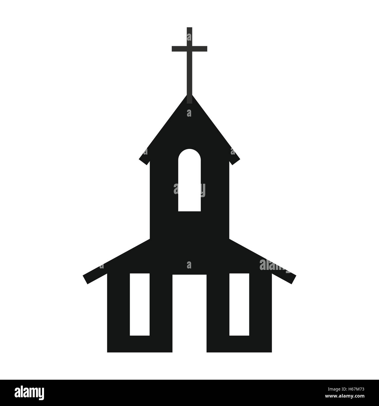 Icône simple église Illustration de Vecteur