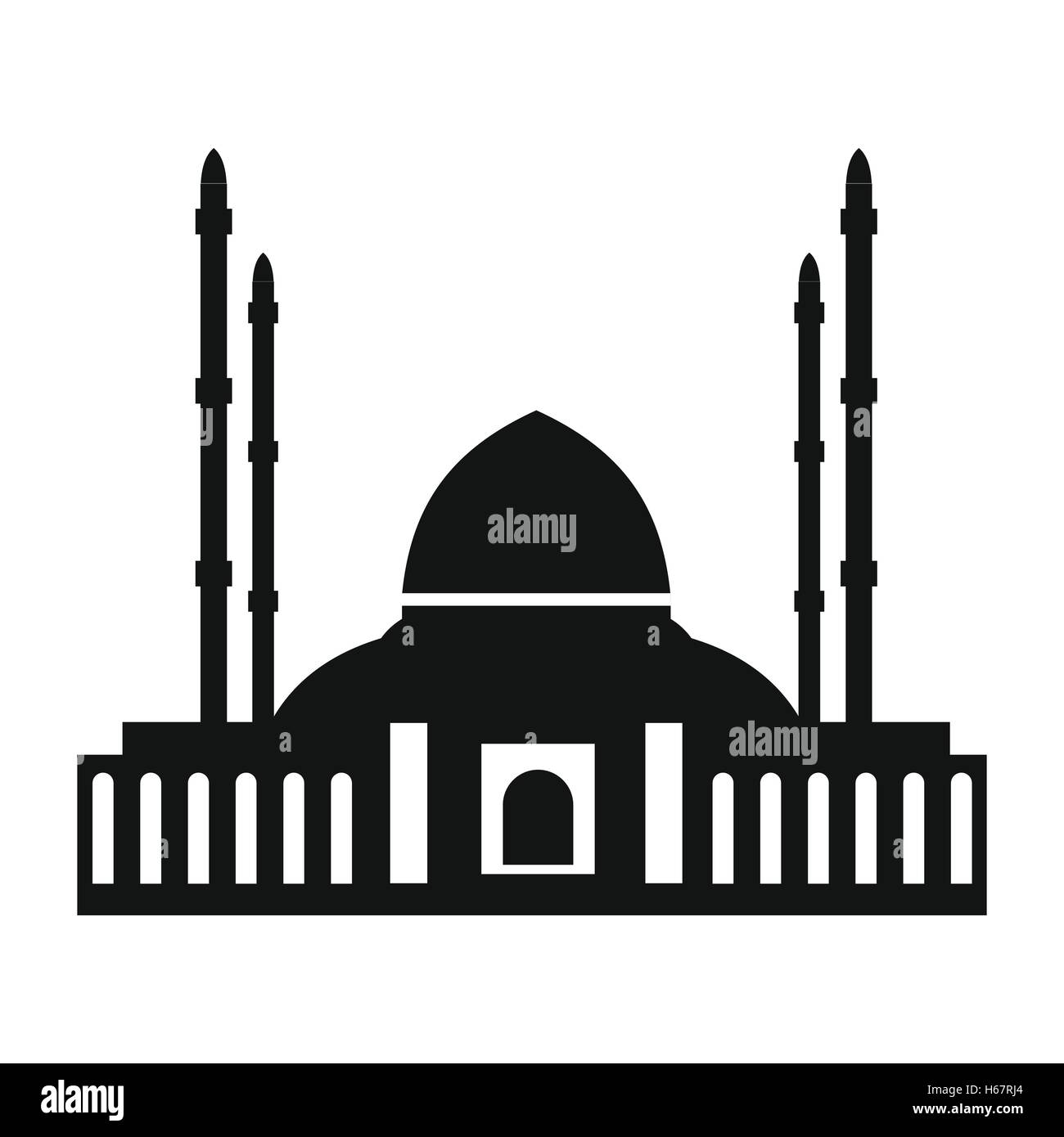 Icône simple mosquée Illustration de Vecteur