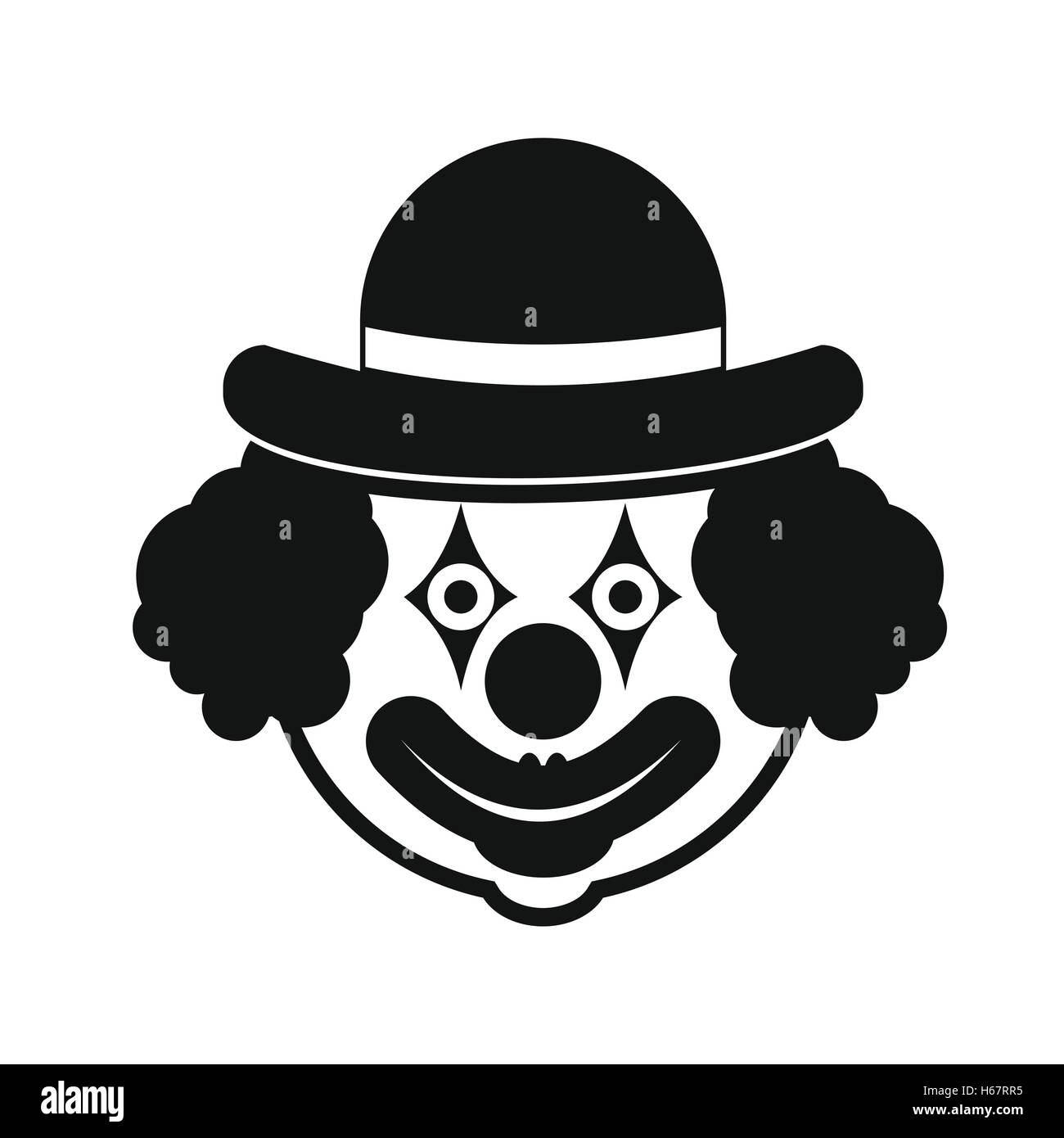 Icône simple clown Illustration de Vecteur