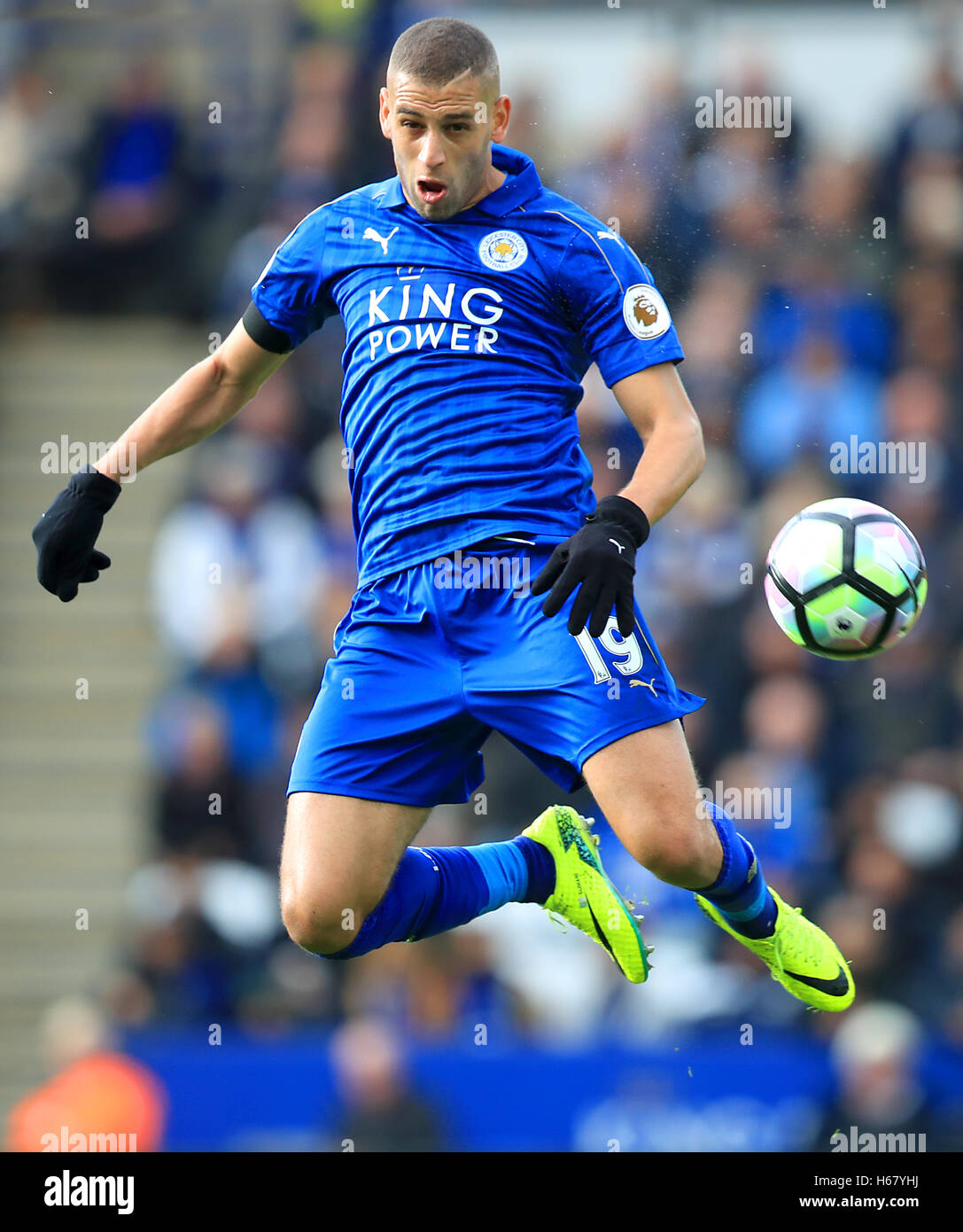 L'Islam Slimani, Leicester City Banque D'Images