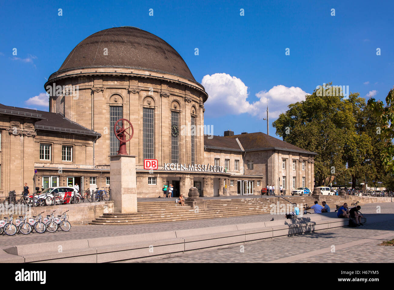 L'Europe, l'Allemagne, Cologne, de la gare Cologne-Deutz. Banque D'Images