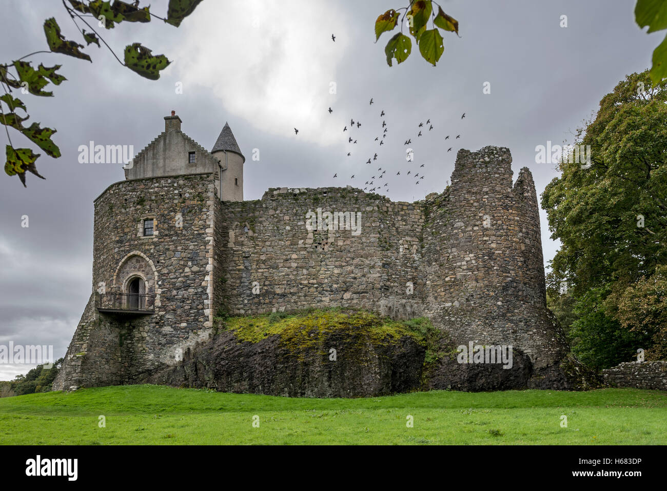 Dunstaffnage château construit par les seigneurs de Lorn MacDougall Argyll et Bute, Western Highlands, Ecosse Banque D'Images
