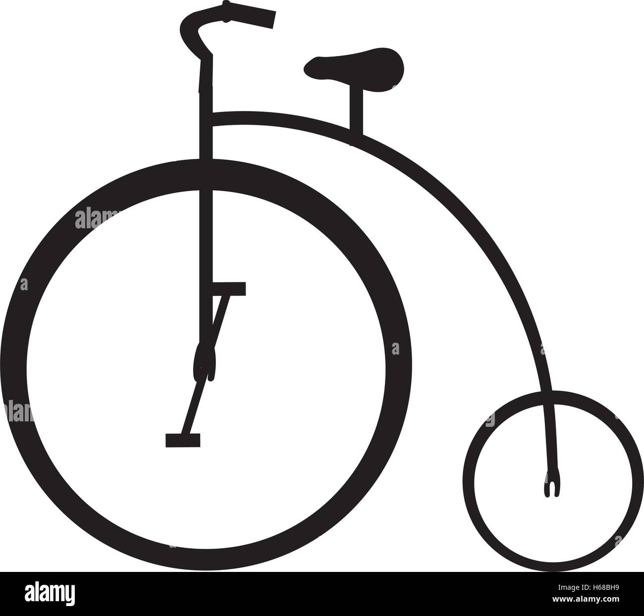 Pictogramme vélo ou vélo droit Image Vectorielle Stock - Alamy