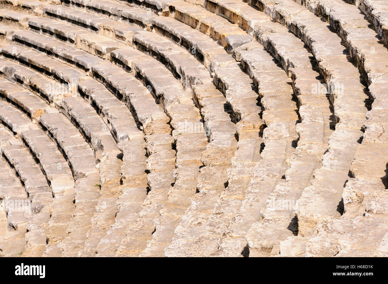 À l'amphithéâtre romain, Pamakkule Hieropolis, Turquie Banque D'Images