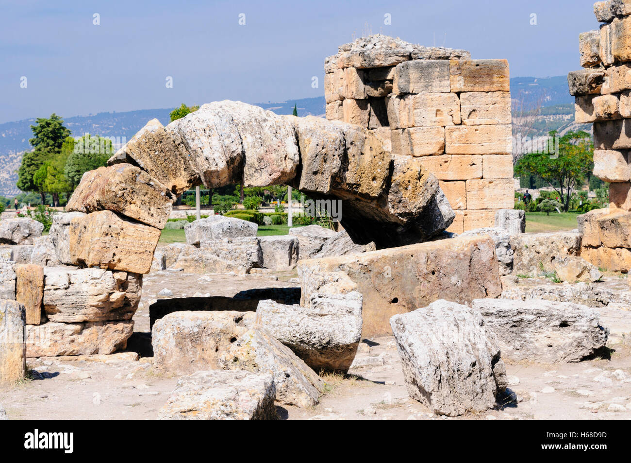 À l'arc romain, Pamakkule Hieropolis, Turquie Banque D'Images