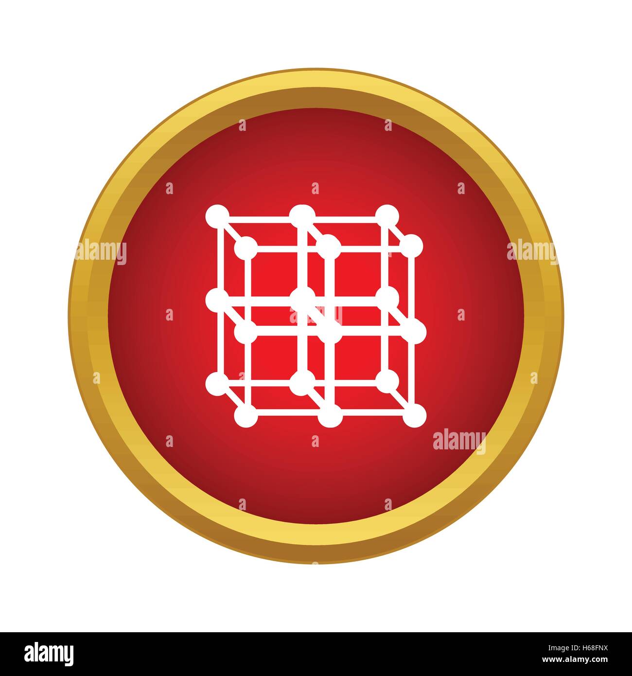 L'icône réseau moléculaire dans un style simple Illustration de Vecteur