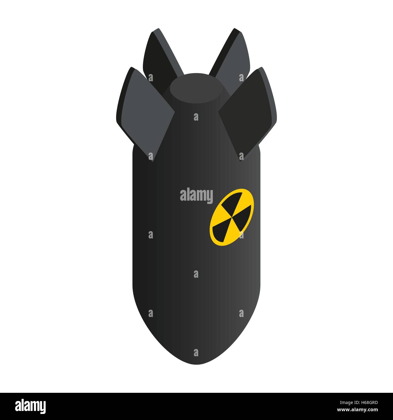 Bombe atomique 3D isométrique icon Illustration de Vecteur