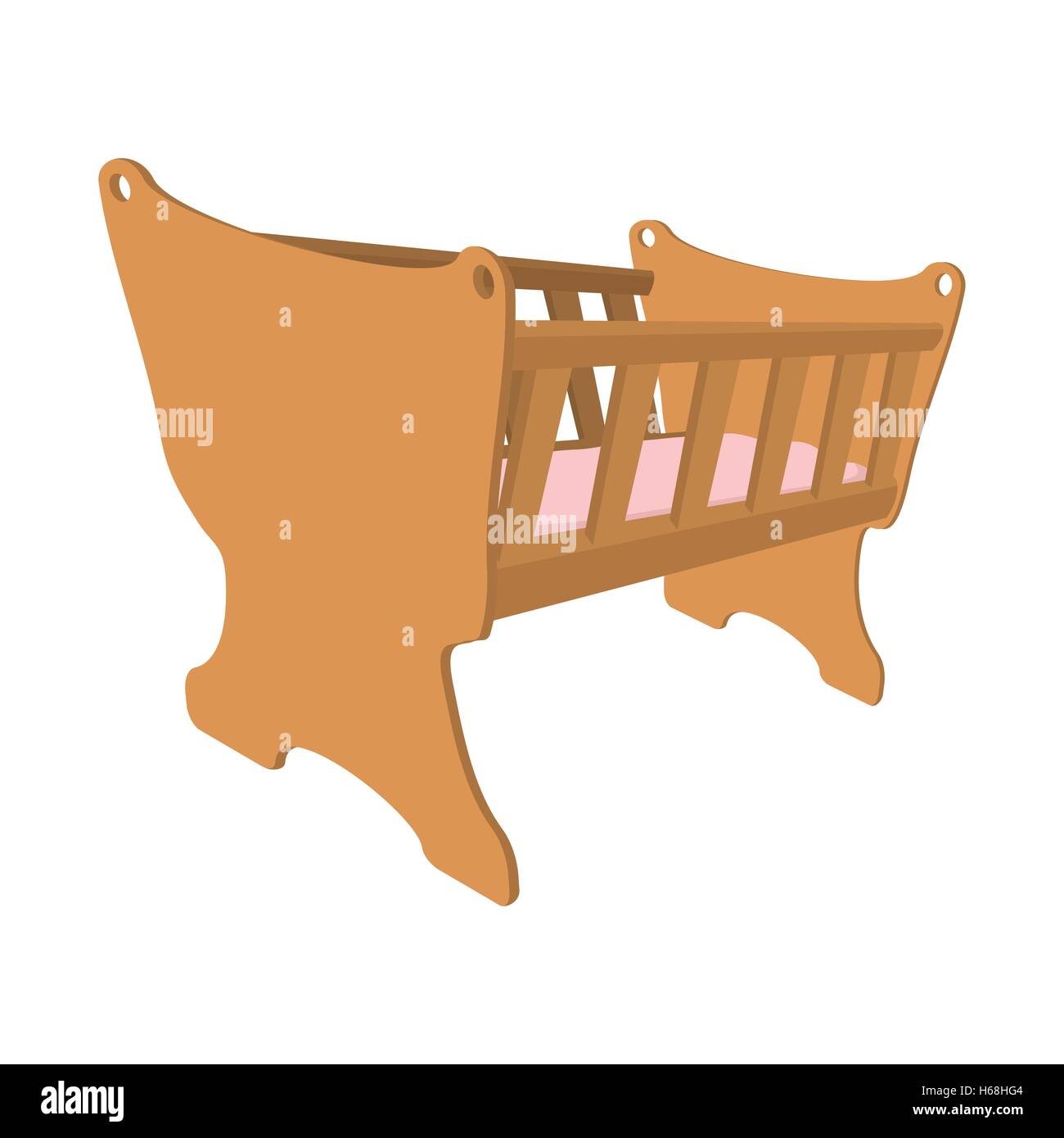 Berceau Bebe Icone Dessin Anime Image Vectorielle Stock Alamy
