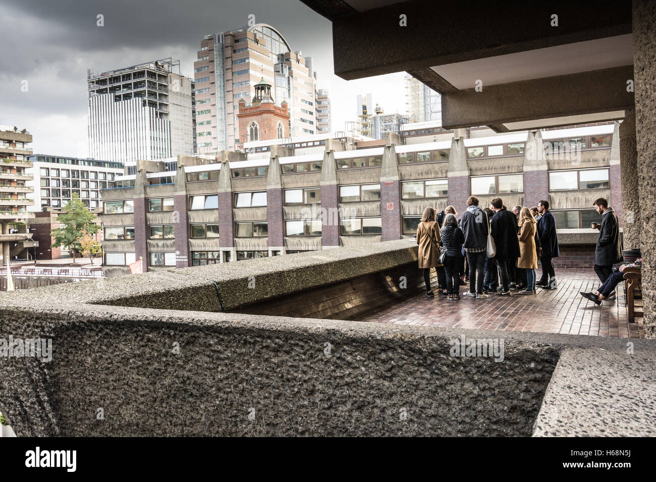 Le Barbican ensemble immobilier dans la ville de London, UK Banque D'Images