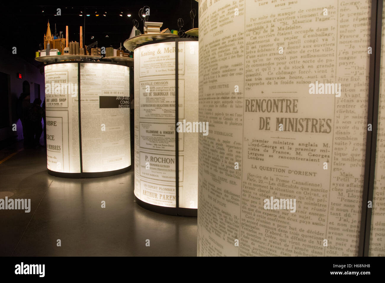 Canada, Québec, Trois Rivières (aka Trois-Riveres borealis) Musée du papier. Banque D'Images