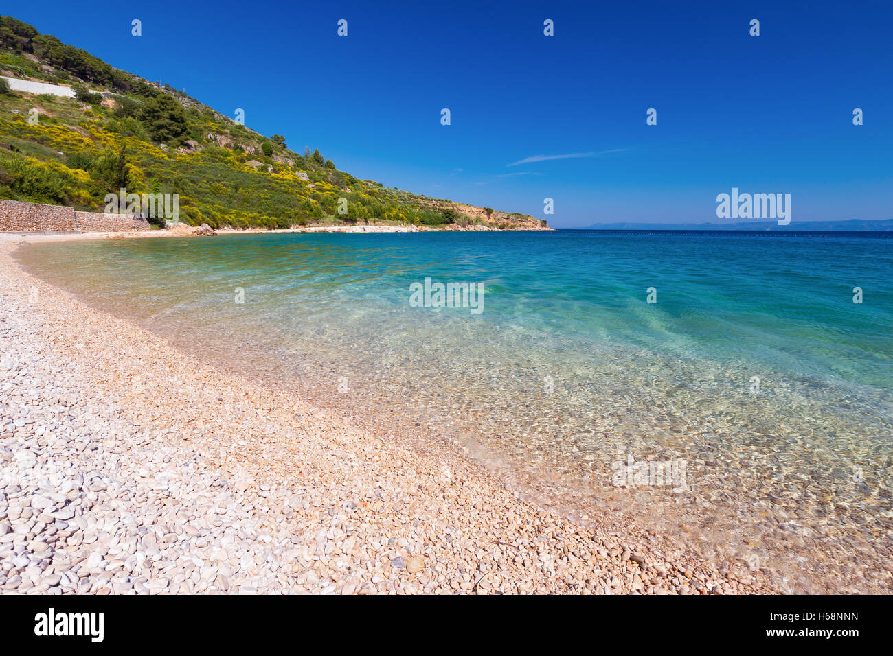 Plage, Bol, Brac, Croatie Banque D'Images