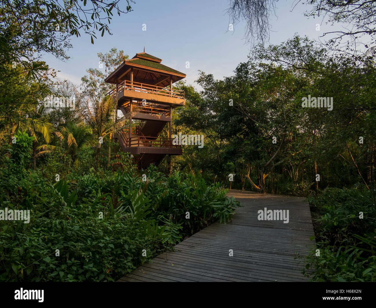 Sri Nakhon Khuean Khan Park et le Jardin botanique est situé dans le sous-district Bang Kachao, Province Samut Prakan Banque D'Images
