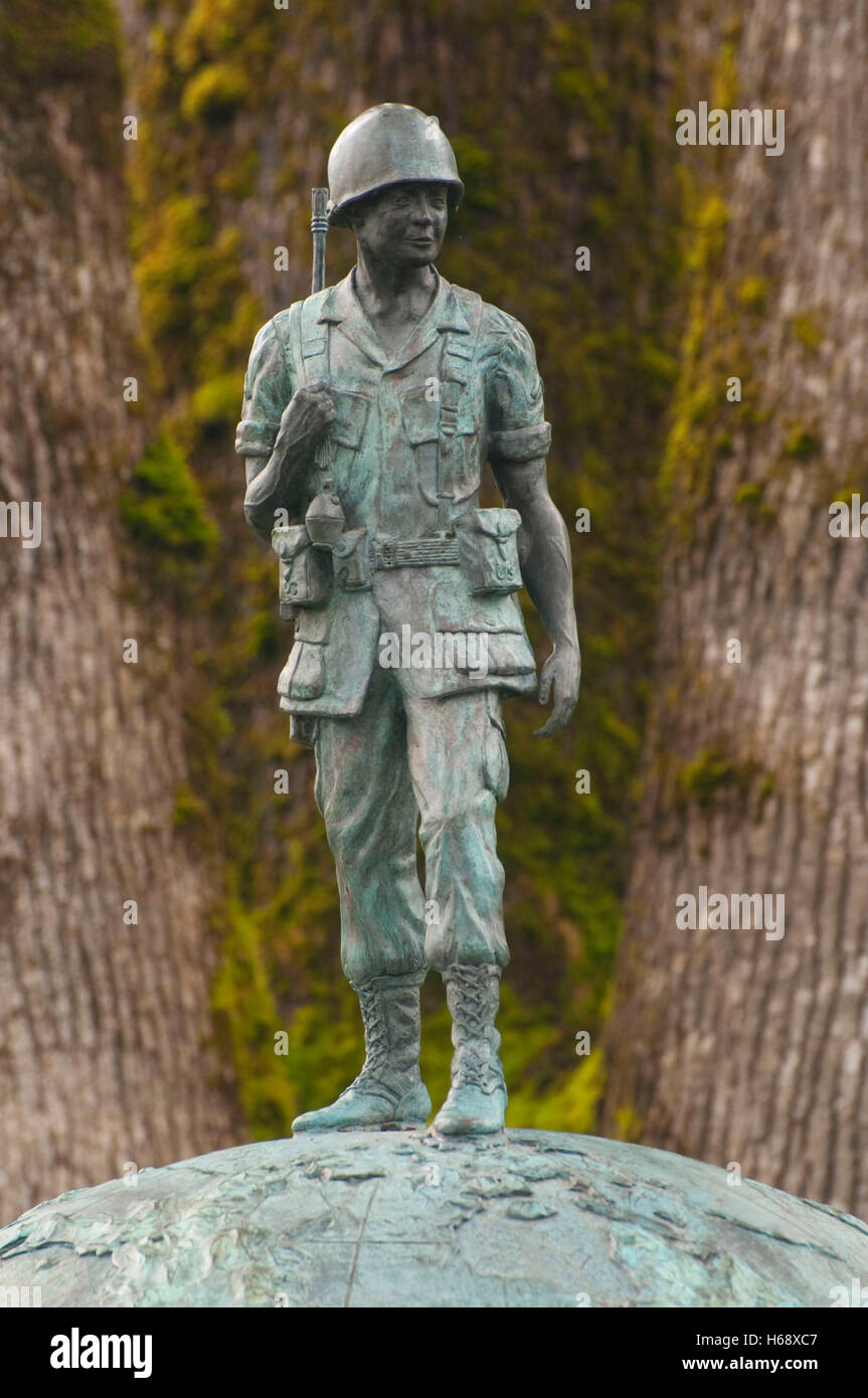 Monument d'anciens combattants à l'étranger, State Capitol State Park, Salem, Oregon Banque D'Images