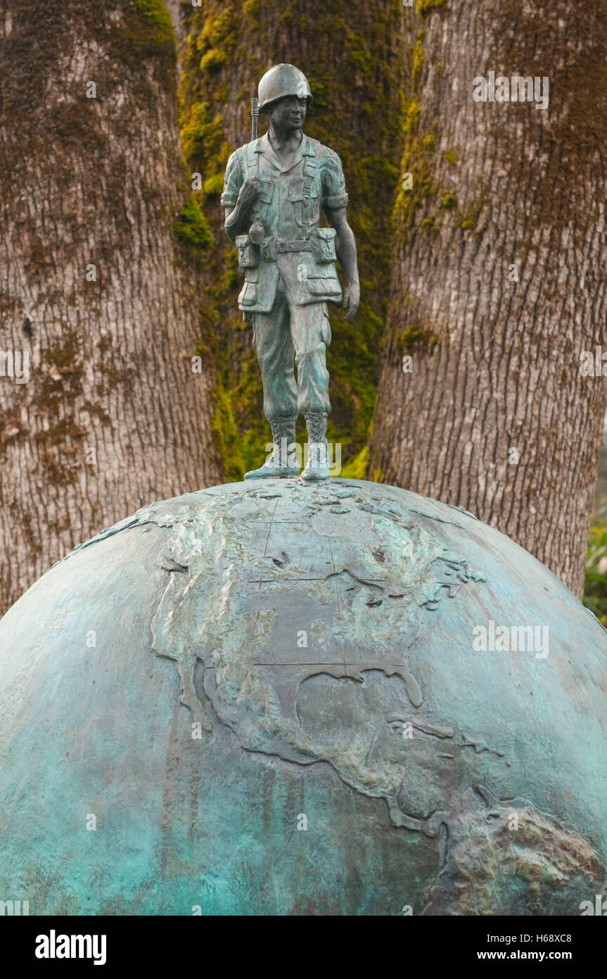 Monument d'anciens combattants à l'étranger, State Capitol State Park, Salem, Oregon Banque D'Images