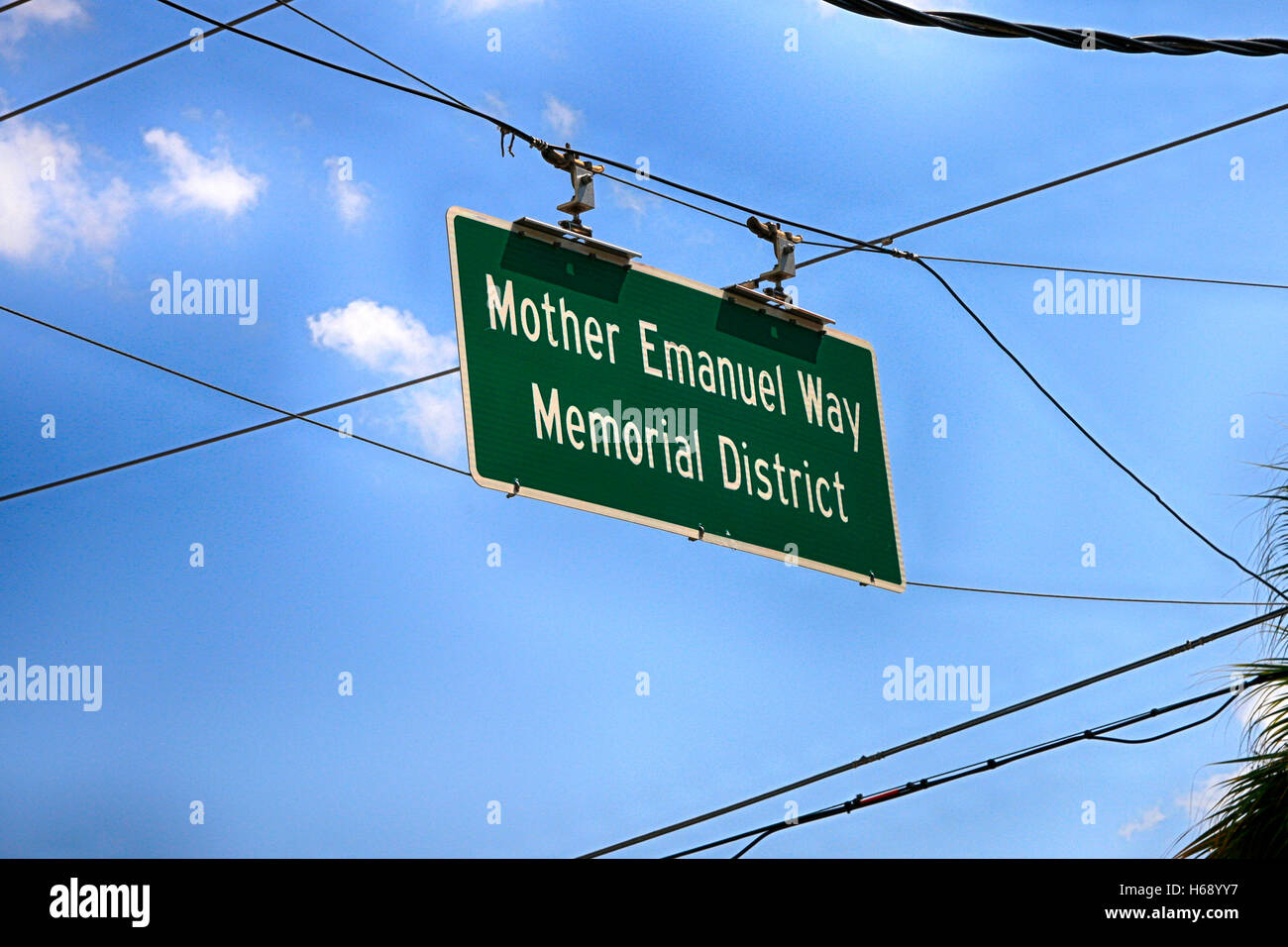 Emanuel mère voie signalisation District Memorial à Charleston, SC Banque D'Images