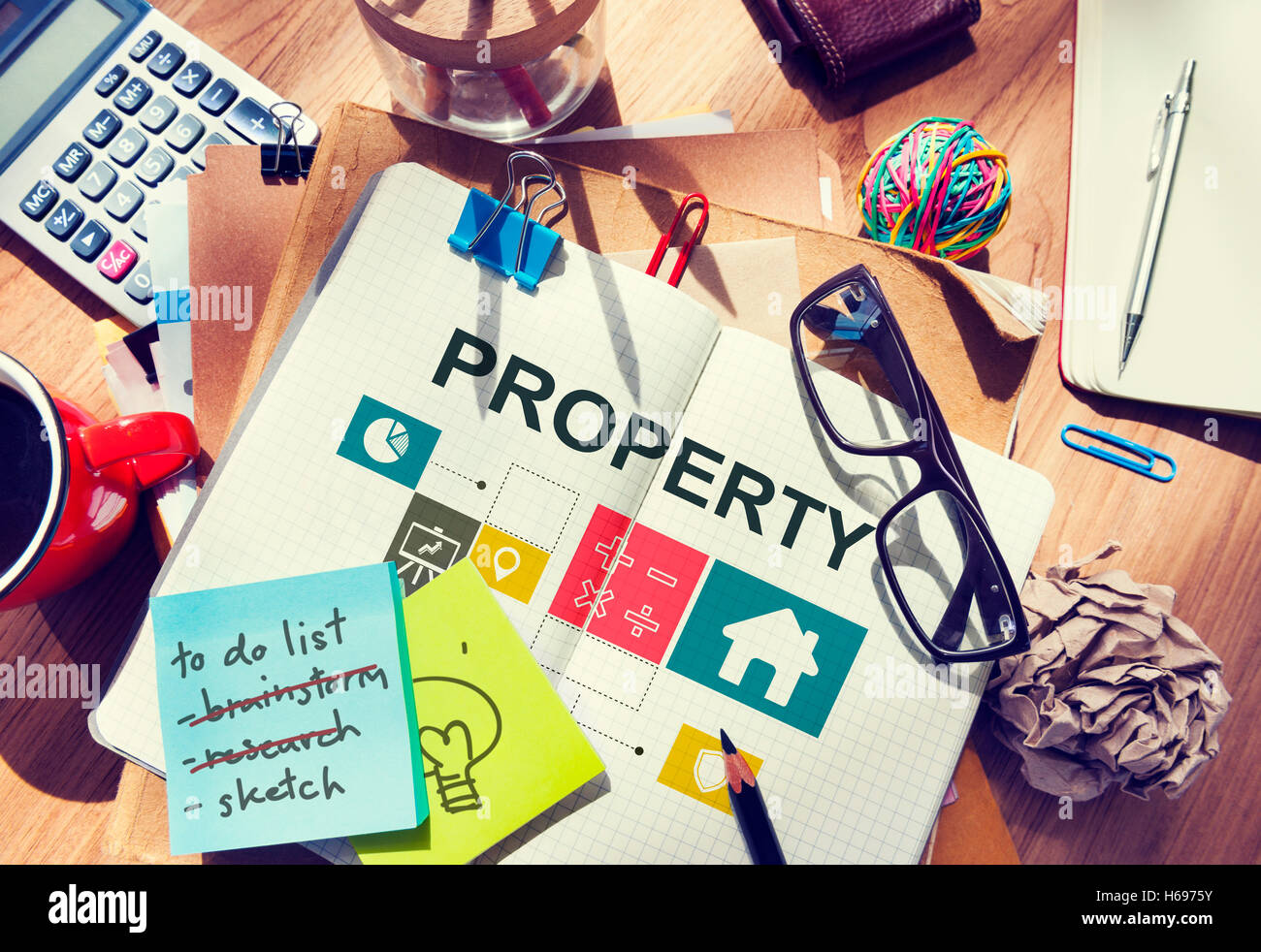 Property Investment House Concept Graphique Banque D'Images