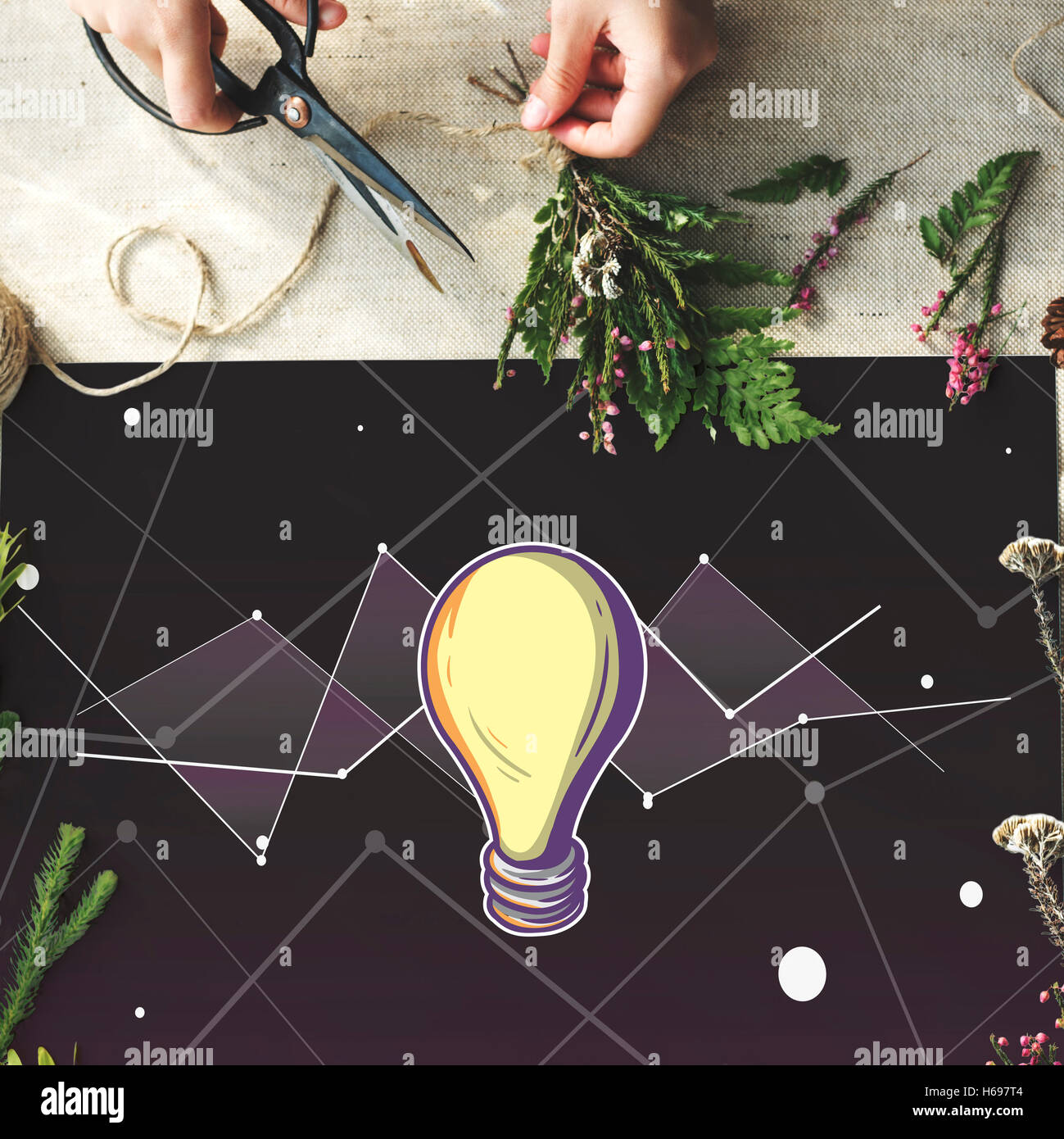 Le progrès des idées d'Inspiration Vision Concept Design Banque D'Images