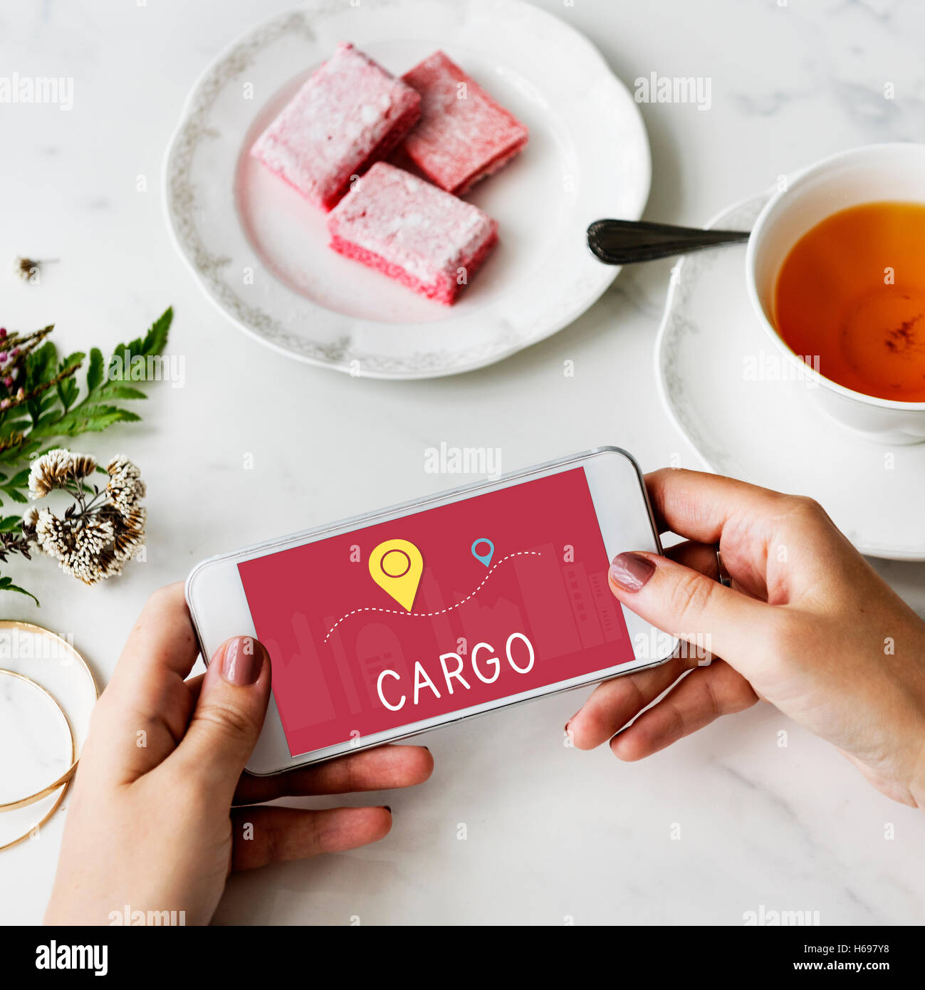 Prestation logistique d'EXPÉDITION DE FRET Fret Concept Banque D'Images