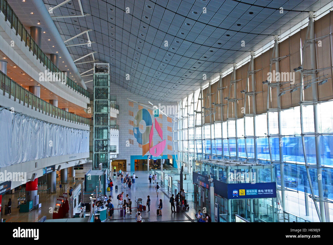 L'Airport Express Station Central de l'île de Hong Kong Chine Banque D'Images