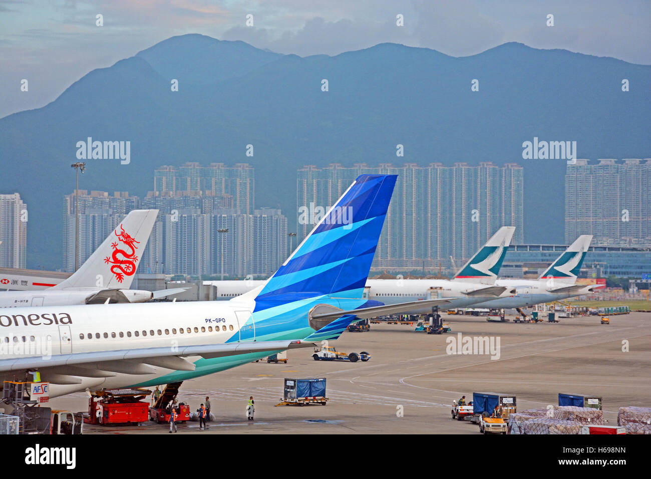 L'aéroport international de Hong Kong Banque D'Images