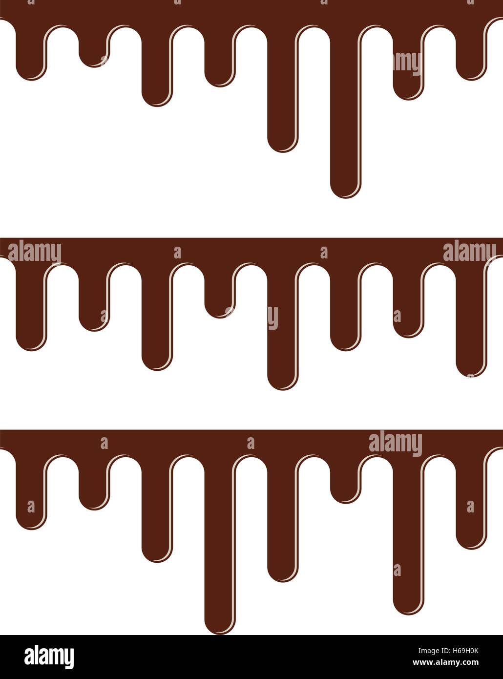 Vector seamless background ensemble d'eau chocolat fusion Illustration de Vecteur