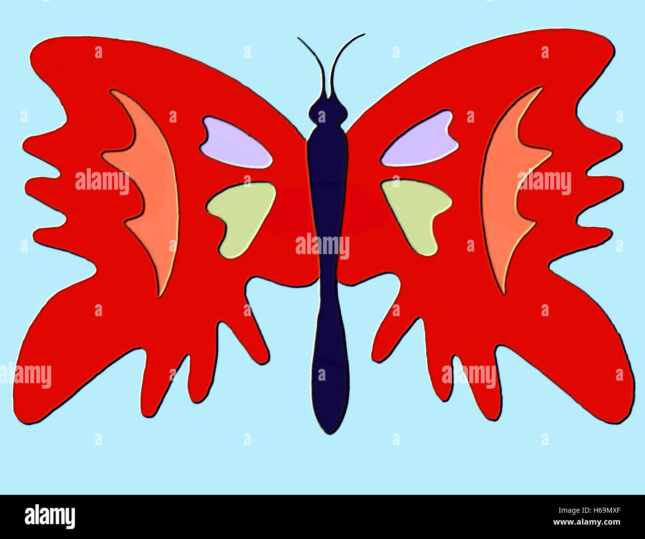 L'image papillon exprimé ici en tant que symbole de transformation et de l'esprit par de nombreuses formes. Banque D'Images