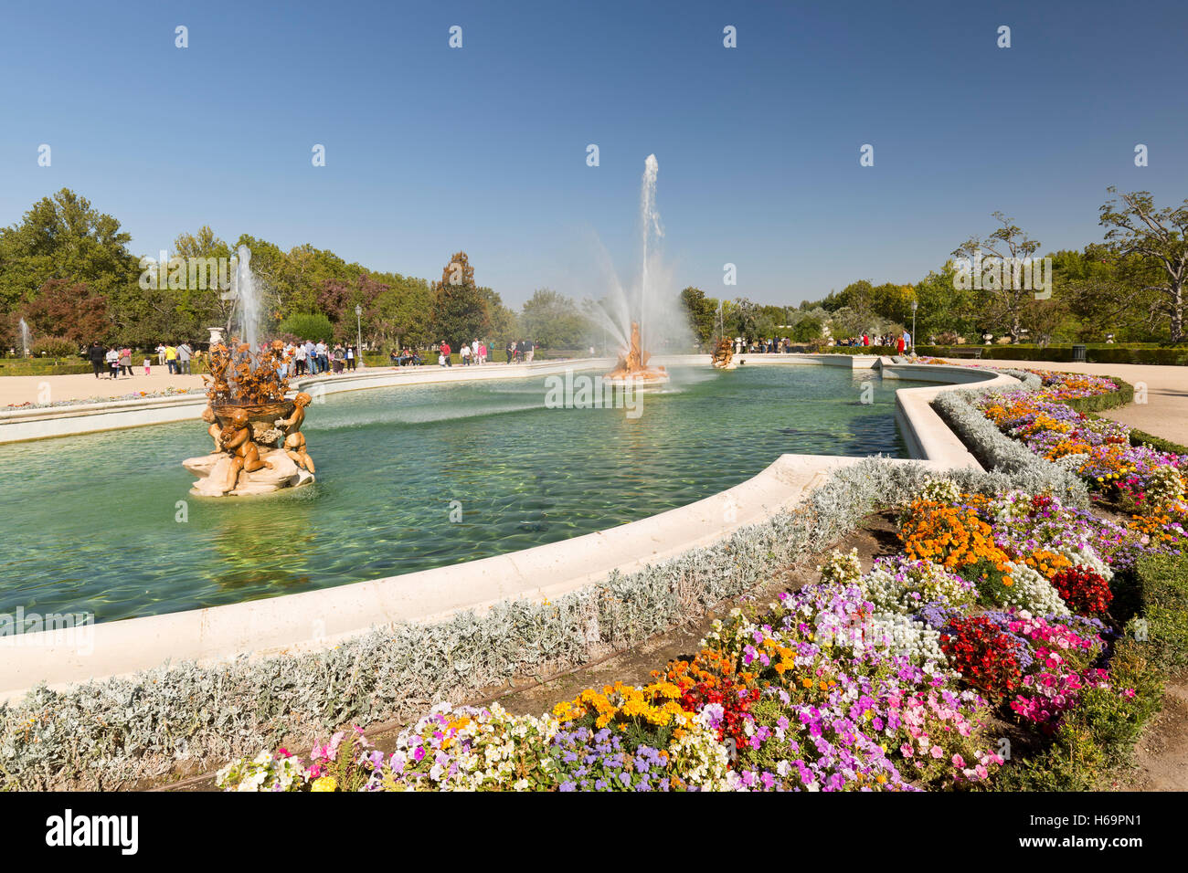 Aranjuez, Madrid, Espagne. 9 octobre, 2016 ; les jardins d'Aranjuez, à côté du Palais Royal. Banque D'Images
