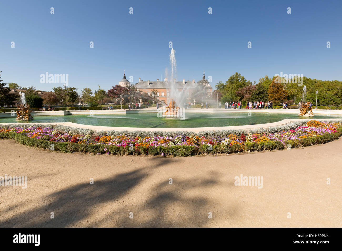 Aranjuez, Madrid, Espagne. 9 octobre, 2016 ; les jardins d'Aranjuez, à côté du Palais Royal. Banque D'Images
