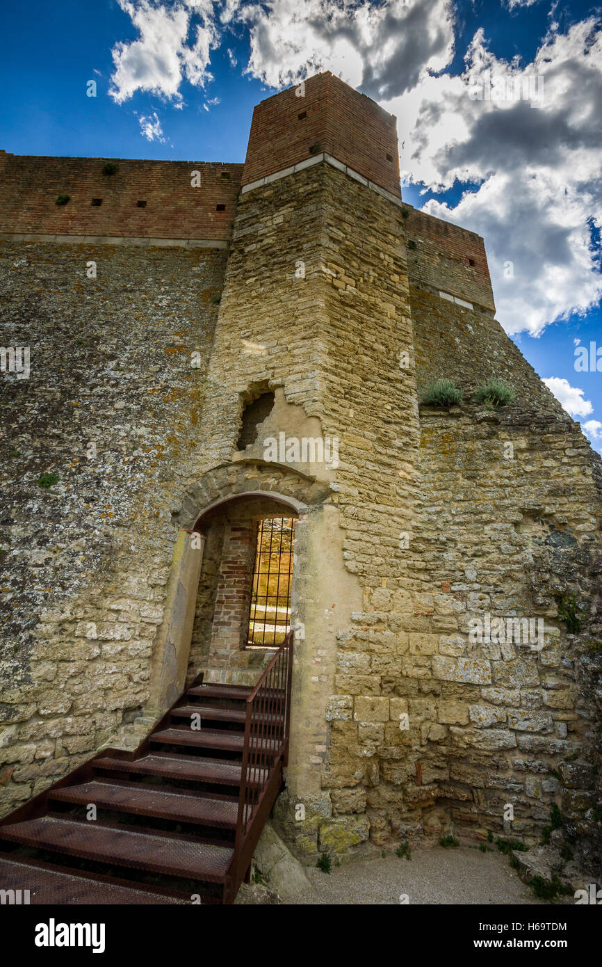 Rocca Sillana Rocca, Volterra, Pisa - Italie, forteresse construite au XII siècle Banque D'Images