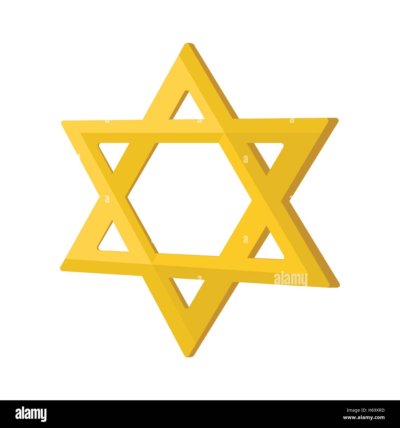 Juif d'or star icône dessin animé Illustration de Vecteur