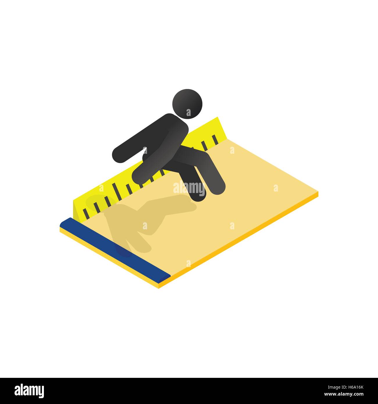 Saut en 3D isométrique icon Illustration de Vecteur