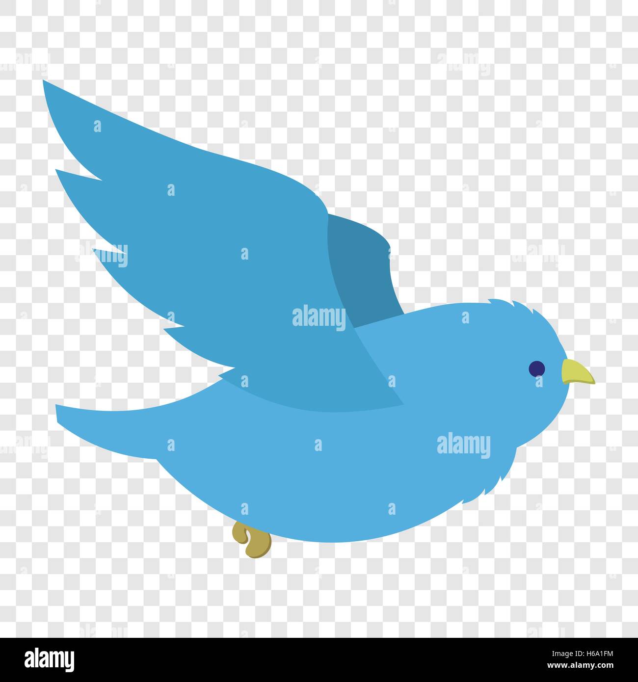 Flying blue bird illustration Illustration de Vecteur