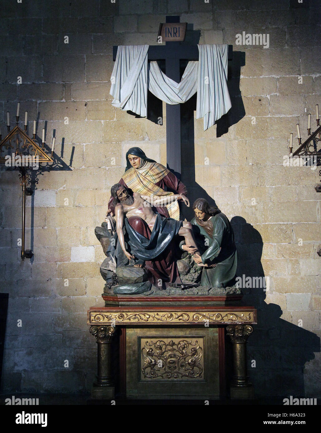 Descente de croix San Vicente l'église San Sebastian Pays Basque Espagne Banque D'Images