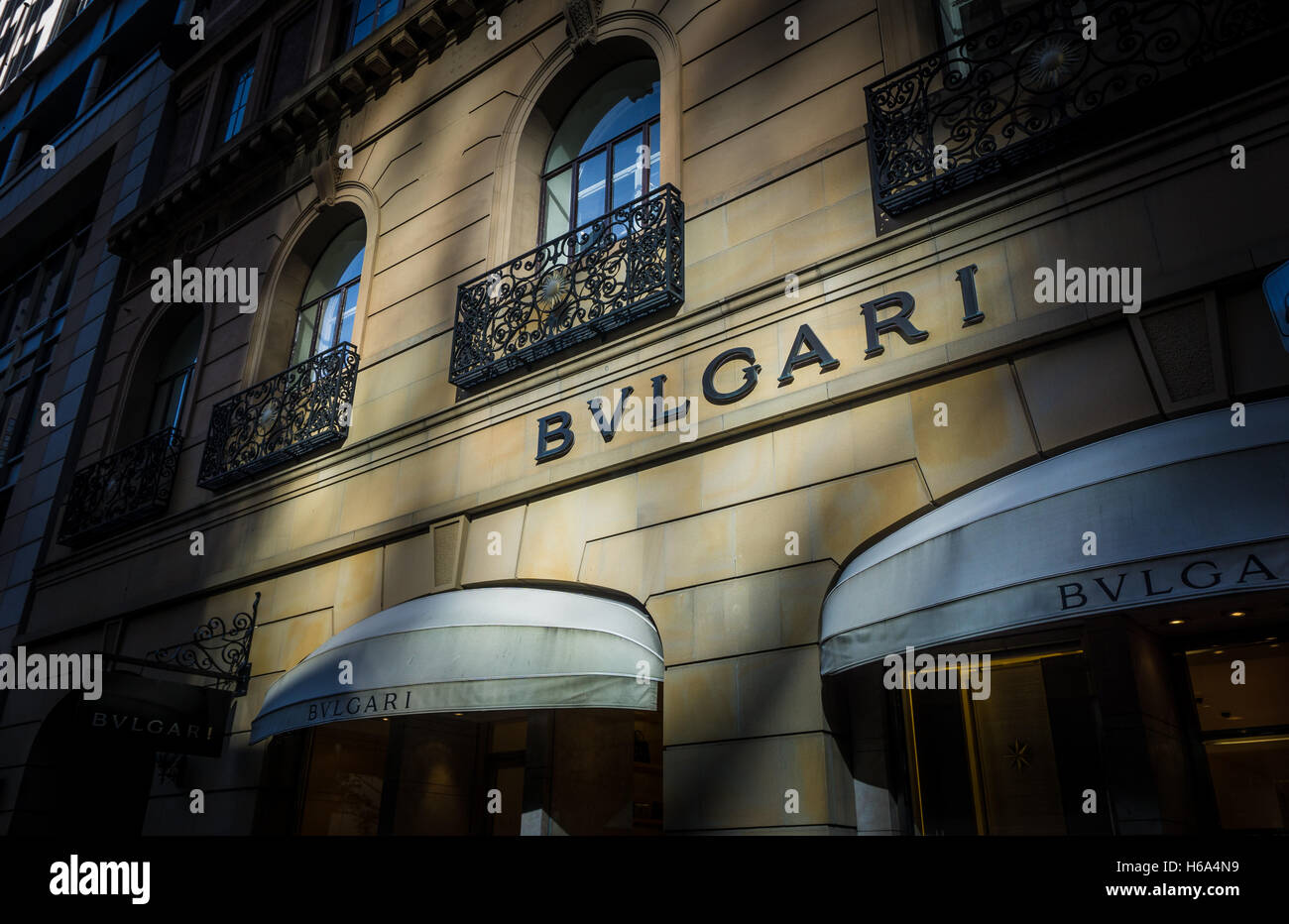 Le Bulgari Boutique dans la ville de Sydney Banque D'Images