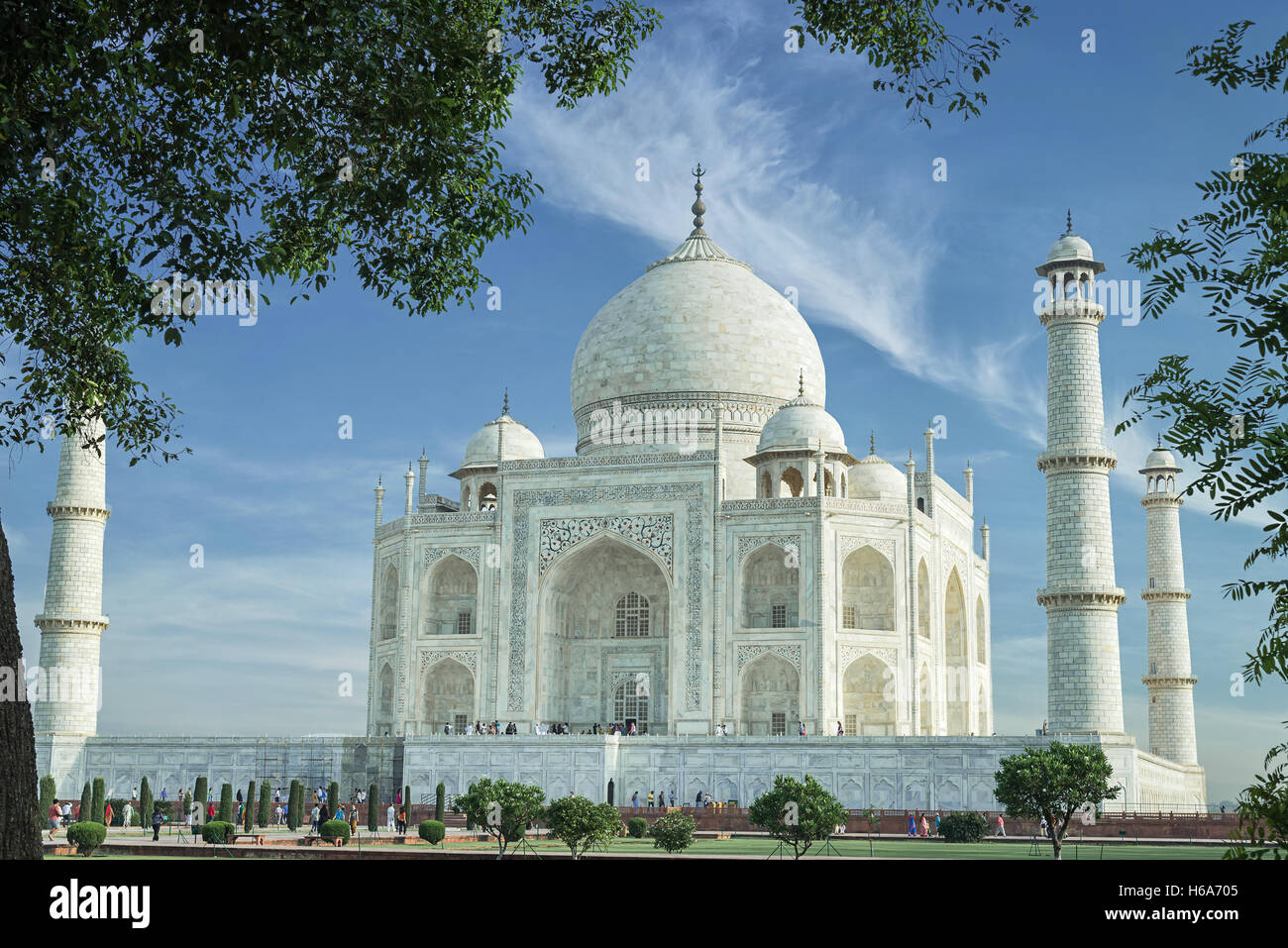 Taj Mahal, Agra, Inde. Sept merveilles du monde. Belle destination de voyage Taj Mahal Banque D'Images