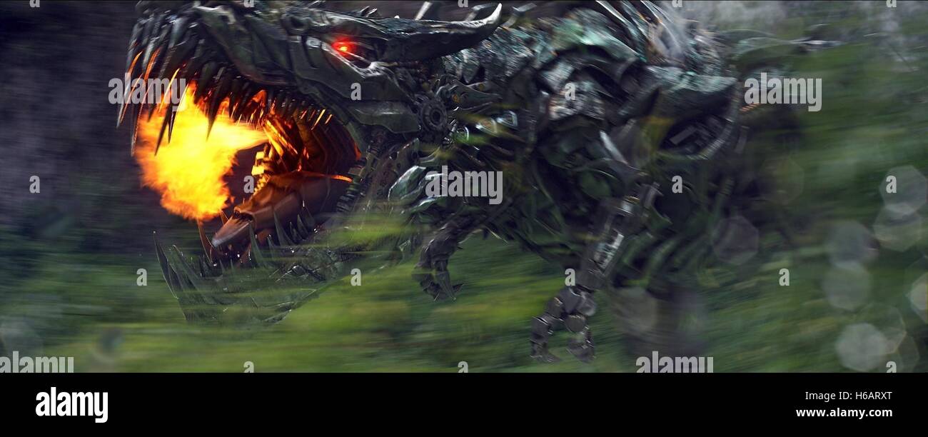 TRANSFORMERS GRIMLOCK : L'ÂGE D'EXTINCTION ; TRANSFORMERS 4 (2014) Banque D'Images