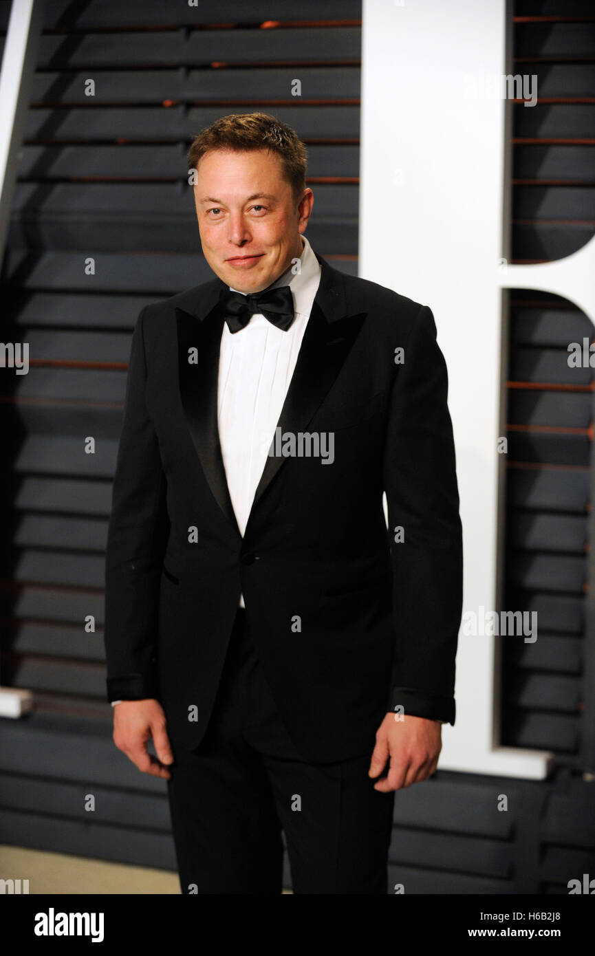 Assiste à l'Elon Musk 2015 Vanity Fair Oscar Party hosted by Graydon Carter à Wallis Annenberg Center for the Performing Arts le 22 février 2015 à Beverly Hills, Californie. Banque D'Images