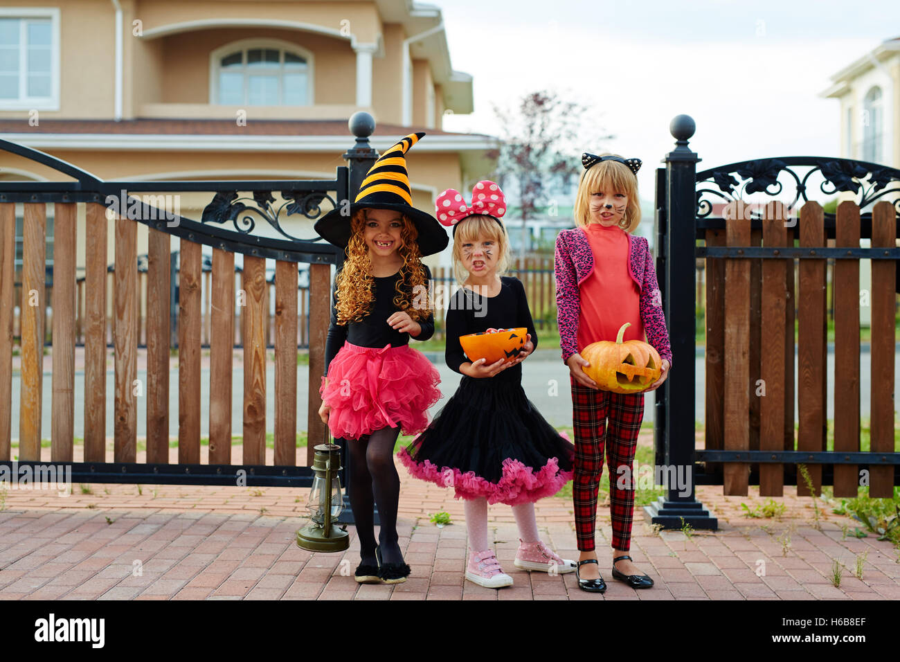 Les amis de l'Halloween Banque D'Images