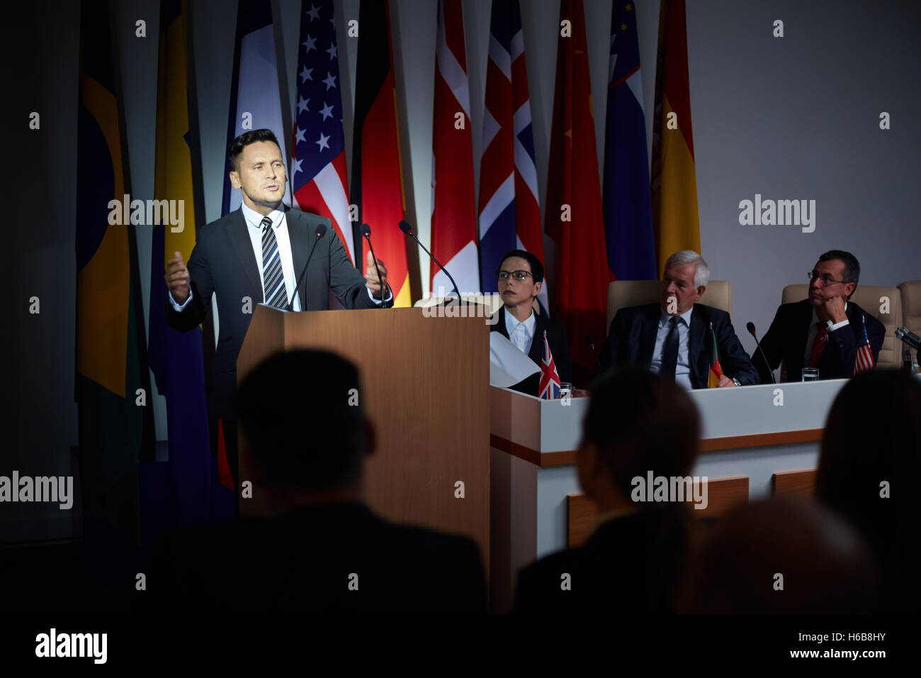 Discours de candidat Banque D'Images