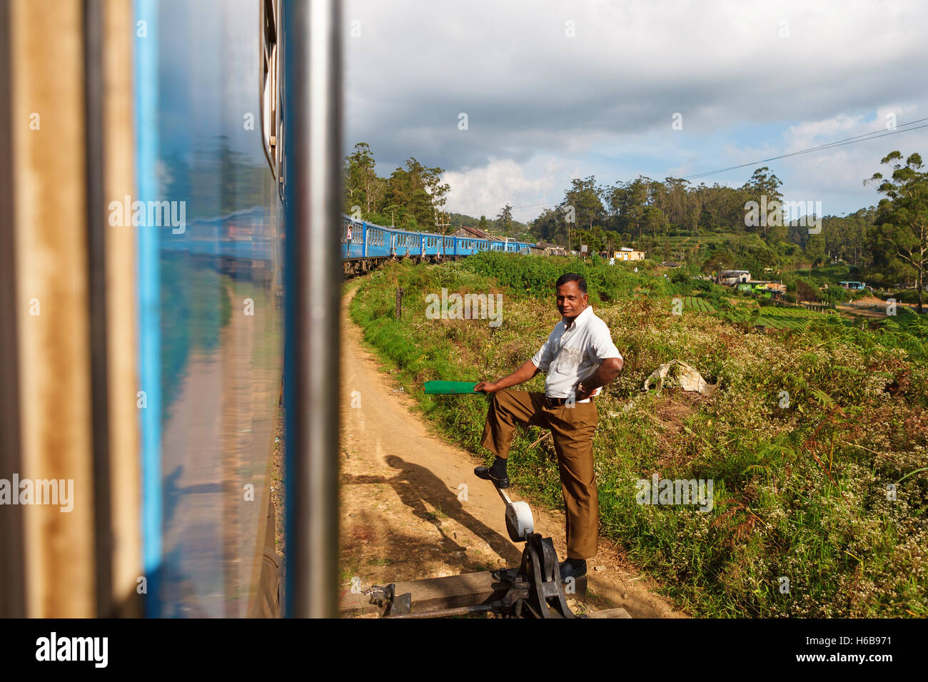 Voyage en train à travers le Sri Lanka Banque D'Images