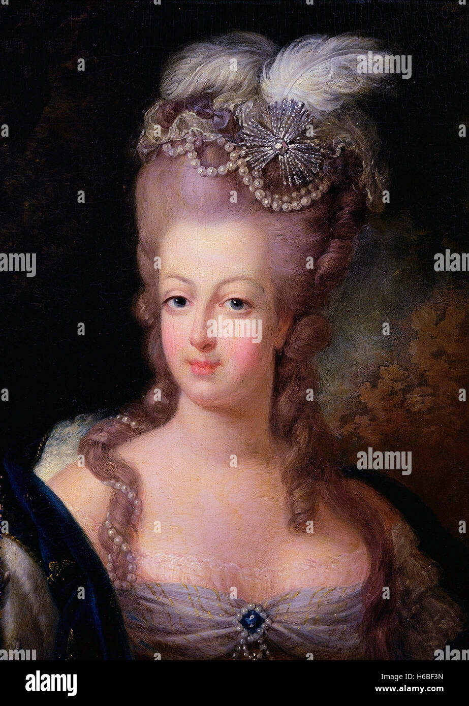 Marie Antoinette (1755-1793), Reine de France et épouse du roi Louis XVI. Portrait par artiste anonyme, c.1775 Banque D'Images